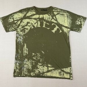 Smet Christian Audigier Mens XL Olive Green Scorpion Graphic T-Shirt USA Made